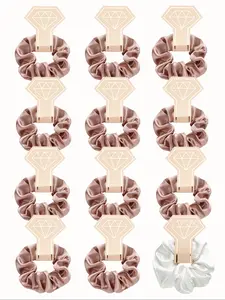 12counts Bridesmaid Proposal Gifts Bridesmaid Scrunchies Hair Ties Ruched Tie Back Bachelore Party Favors Bridesmaid Gift For Bridal Wedding Party -To Have And To Hold Your Hair Back