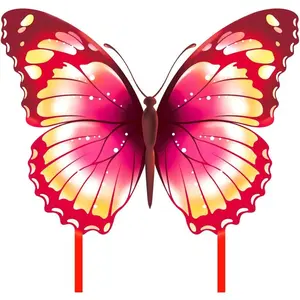 Butterfly Kite for Kids & Adults Easy to Fly, Large Single Line Kites with 300ft String Kite Handle