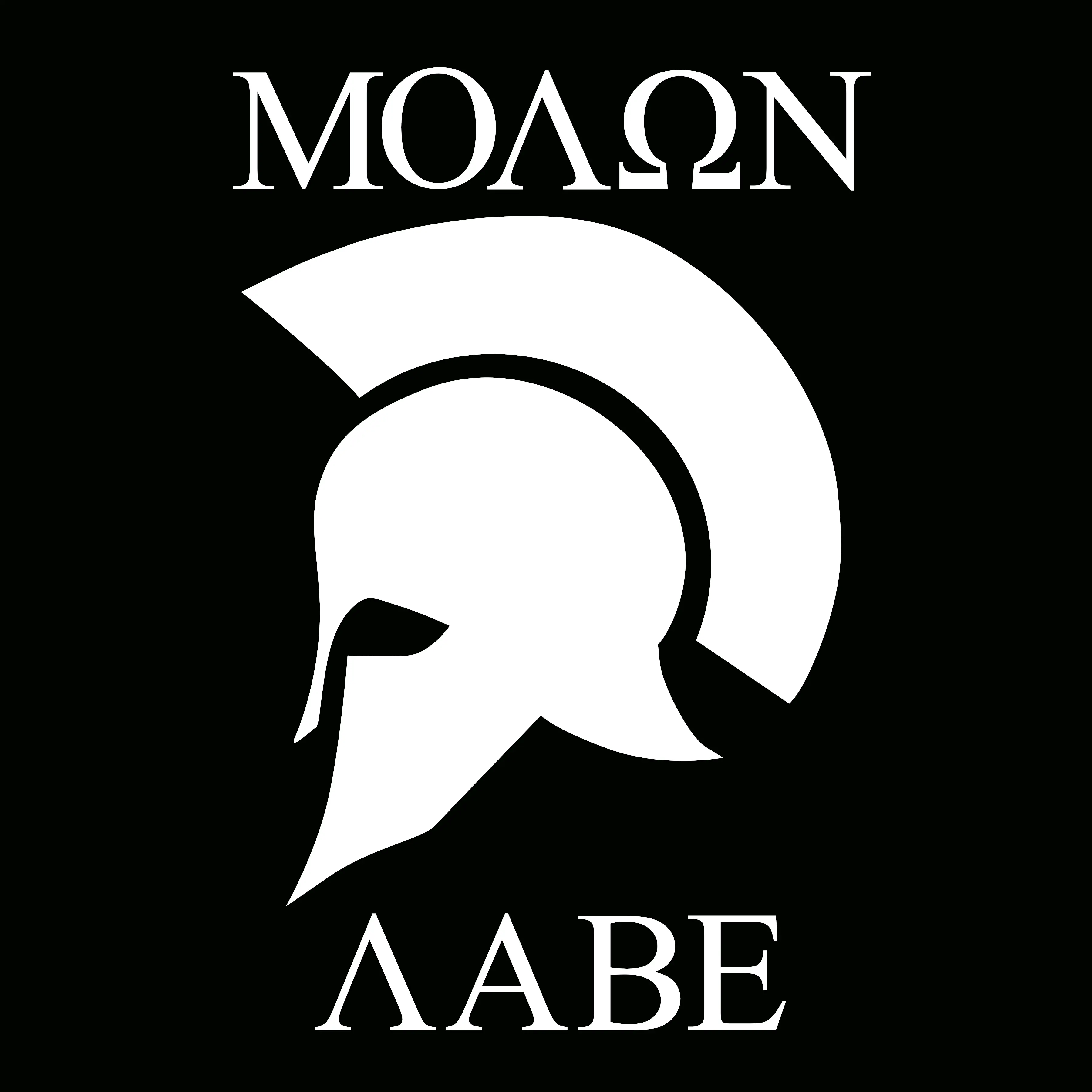 Molon Labe Helmet White Vinyl Decal - Easy to Apply, Durable Material, Weather-Resistant