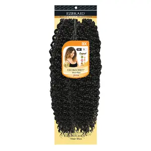 EZCROCHET Synthetic Wavy Hair, 18” 3X Synthetic Braided Lace Wig Fashion Accessory