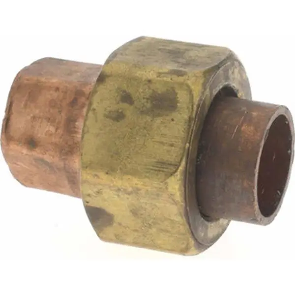 Mueller Industries 3/8 inch Wrot Copper Pipe Union - C x C Connection, Solder Joint, Model W 08002
