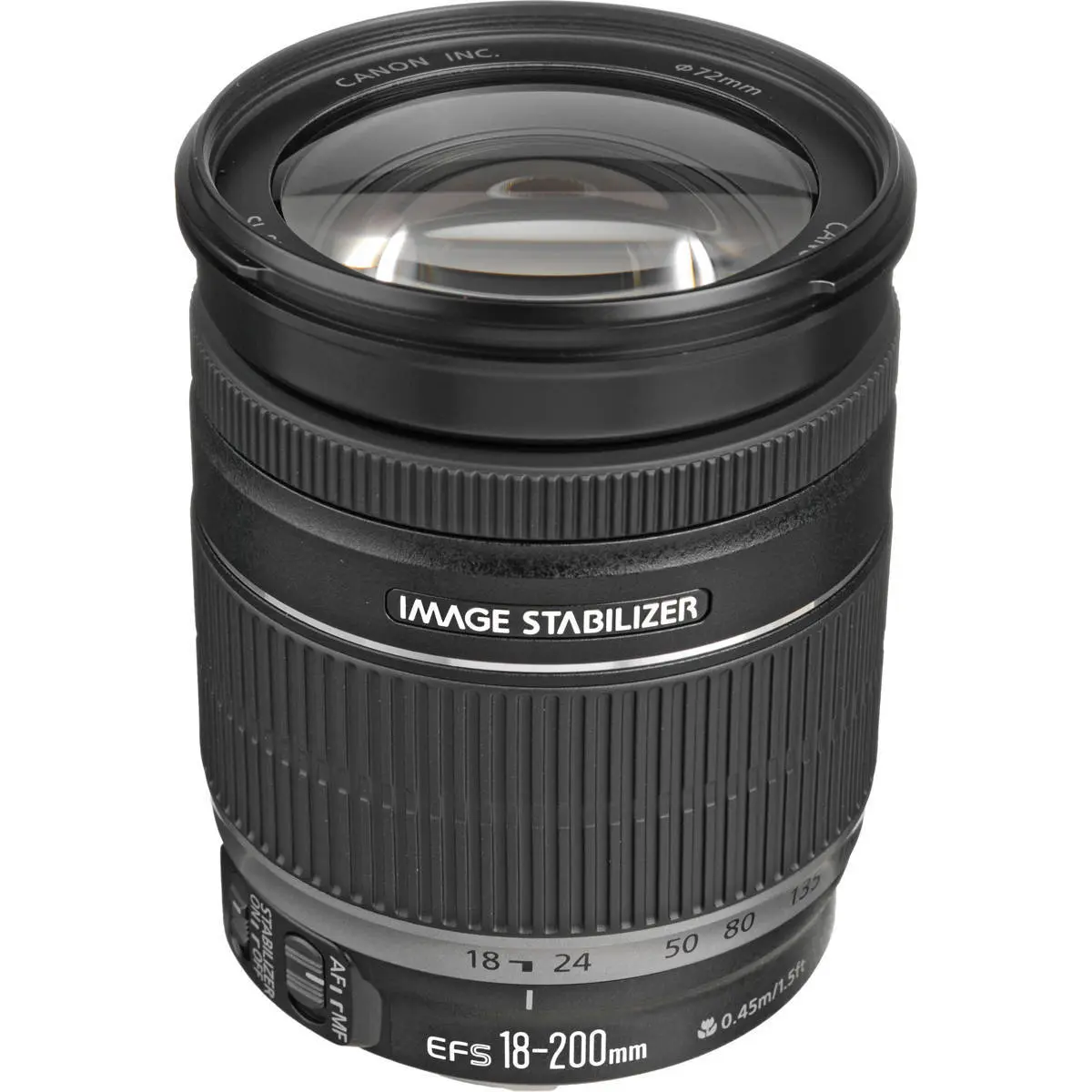 Canon EF-S 18-200mm f/3.5-5.6 IS Camera Zoom Lens - EF-S Mounts, Circular Aperture, Image Stabilization System