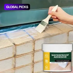 Waterproof Sealant, Waterproof Sealant with Brush, Multipurpose Clear Leak Proof Sealant, Sealant Suitable for Bathroom, Roof and Wall Repair, Concrete Sealant Waterproof
