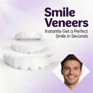 Ultimate 2026 Glow Up Secret! for Every Smile 1-Minute Snap On Veneers 3 Pack Instant Whitening - Natural Porcelain Look Visual Glow Up Cosmetic Teeth No Pain Comfortable False