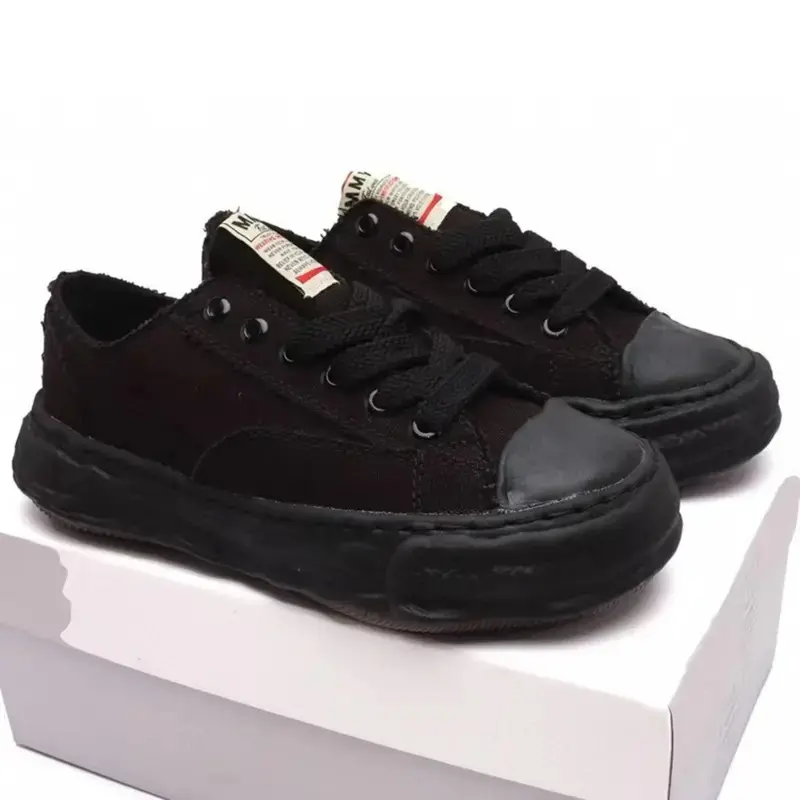 MMY Peterson Black Limited Edition Sneakers, Maison Mihara Yasuhiro Low-Top Canvas Shoes, Unisex Casual Streetwear Footwear