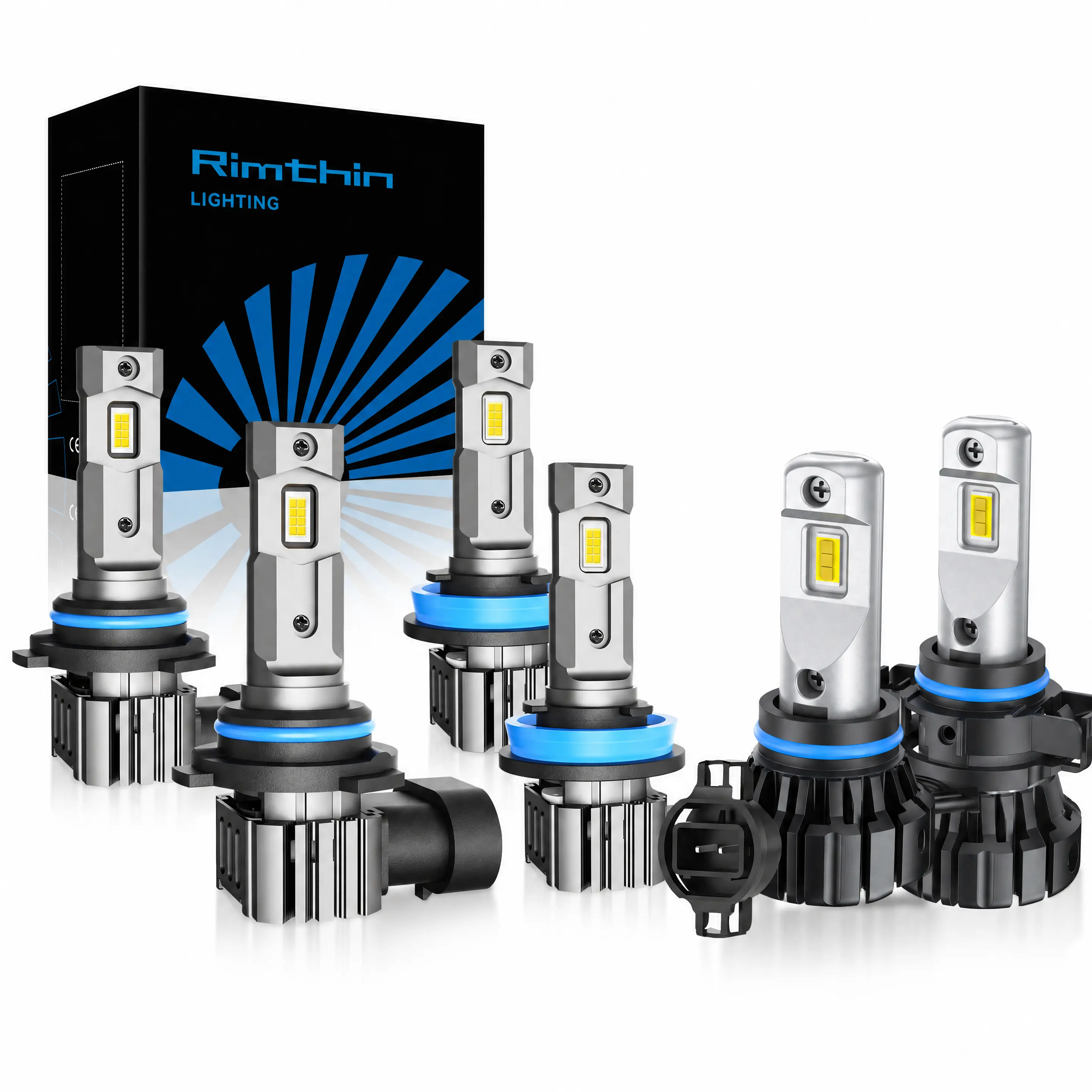 Rimthin 2007-2019 Chevrolet Silverado 1500/2500HD/3500HD, 2007-2015 Tahoe & Suburban, 2015-2021 Colorado – 9005 High Beam + H11 Low Beam + 5202 Fog Light LED Bulbs, 6000K White, 800% Brighter, Plug & Play, 6-Pack