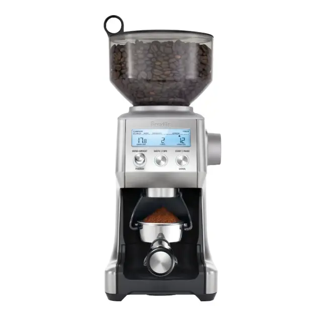Breville Smart Grinder Pro Espresso Coffee Grinder, 60 Precise Grind Settings, Programmable Conical Burr, Dosing IQ Technology, LCD Display, Portafilter Cradles, 18 oz Hopper, Stainless Steel