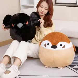 35~40cm New Cotton Stuffed Tit Sparrow Crow Plush Lifelike Bird Toy Fuzzy Animal Doll Comforting Kids Girl Valentine's Day Gifts