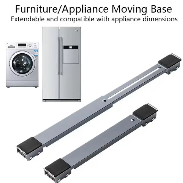 Heavy Duty Appliance Rollers, Adjustable 17-27.5" Appliance Dolly with 24 Wheels, 660 lb Capacity, Mobile Base for Refrigerators, Washing Machines, Dryers & Mini Fridges