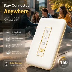 FIRSTNUM M5 Portable WiFi  Travel in 150+ Countries WiFi 6 Speed eSIM Hotspot,   Lightweight Design wifi hotspot device Great Gifts for Friends