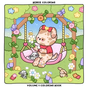 Berrie Coloring Volume 5: Cute and Cozy Coloring Book for Adults & Kids Featuring Easy to Color Animal Illustrations and Adorable Scenes