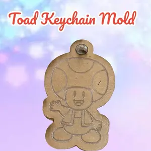 Toad Silicone Mold with Keychain Hole - Character Design for Keychain Crafting