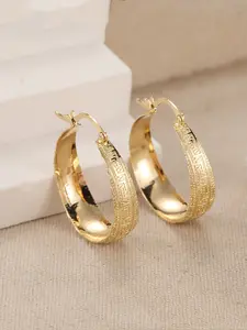 1 Pair of Fashionable and Simple Engraved Ring Earrings, Suitable for Both Daily Life and Vacation, Is The Perfect Surprise Gift for Her