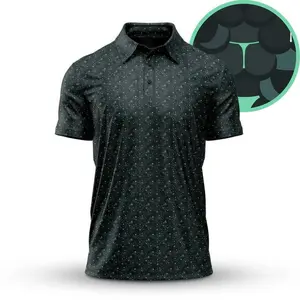 Whale Tail Snake Skin Bogey Polo for Men, Unique and Stylish Golf Shirt Featuring Bold Design, Perfect for Golfers Seeking