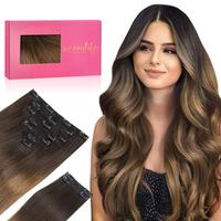#1/2/4 Ombre Dark Brown to Light Chestnut Brown
