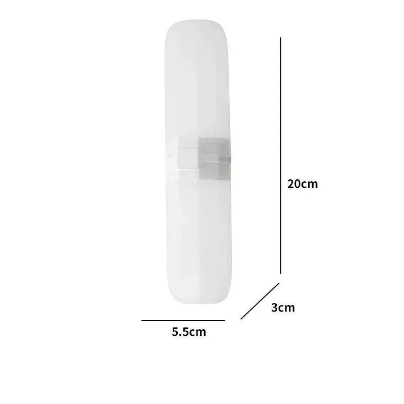 Portable PP Plastic Toothbrush & Toothpaste Holder Case, Compact 19x6x6cm Travel Gear Brush Storage for Camping, Protects from Dirt and Damage
