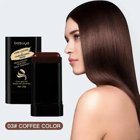 2-in-1 Ultimate hair dye comb Portable Waterproof Hair Color Stick – Easy Application, Long Lasting Touch Up 3 color