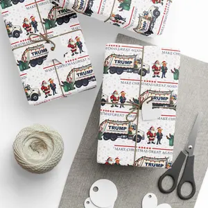 Donald Trump Christmas Wrapping Paper, MAGA Christmas Wrapping Paper, Funny Gift Wrap, Christmas Gifts, Xmas Wrapping Paper Rolls , Best of gift, Meaningful gift,Wrapping Paper 2025.(Get 1 paper cutter when buying any 5 rolls)