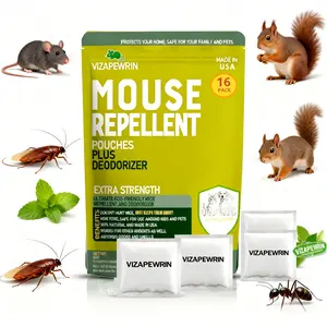 Mouse Repellent Pouches - Rodent Repellent Made in USA (16 Pouches) - Mouse Deterrents with Peppermint Oil,30 Days Effective Mouse Deterrent Indoor/Outdoor/Home Kitchen Engine Protection rodent repellent