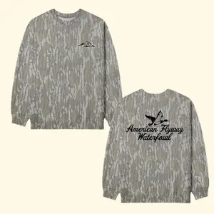 [Full Size S-5XL] BOTTOMLAND AFW Washed Out Camo Sweatshirt, Hoodie, Hunting Camo Hooded Sweater, Western Rodeo Graphic Sweatshirt, Hoodie, Vintage Camo Cowboy Aesthetic, Country Streetwear for Men & Women Fabric, Gift for Men, Gift for Her