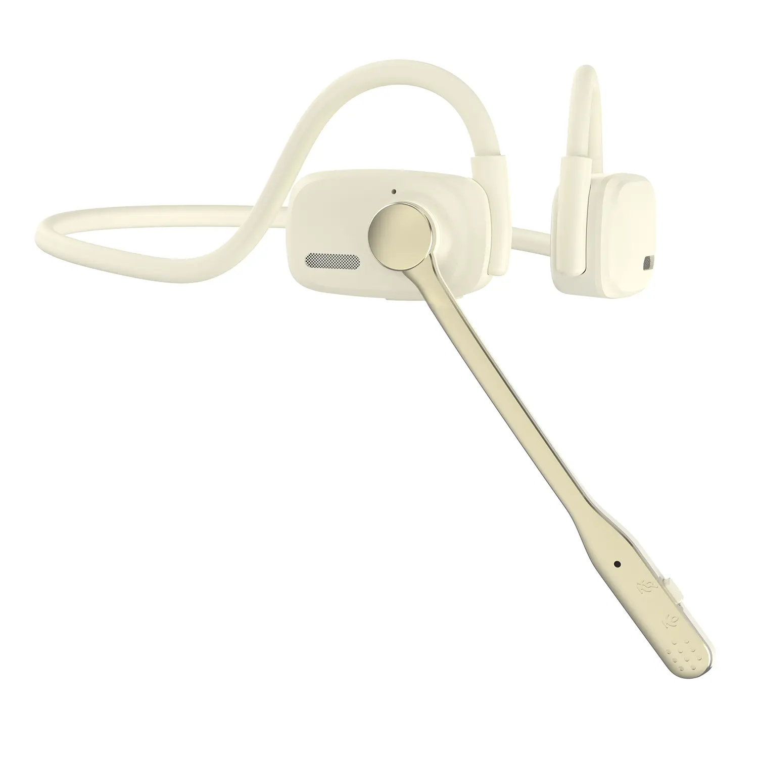 2B2C LK12 Open Ear Headphones,Noise Cancelling Mic, Ideal for Meeting, Running & Cycling (Beige, Indoor Hearing Protection)- ENC Mic Noise Reduction!  | #WirelessHeadset #OfficeEssentials #GamingGear