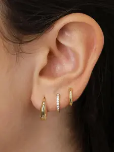 Elegant Unique Design Earrings Set of Three, Luxe Minimalist Style, Perfect for Daily Wear and Parties, Ideal Gift Choice