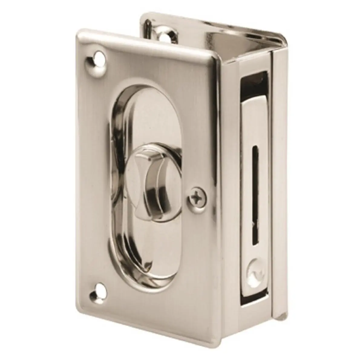 212 MAIN Mortise Type Pocket Door Privacy Lock with Reversible Unit, Door Pull, Solid Brass Hardware and Polished Finish for True Installations, Pocket Doors