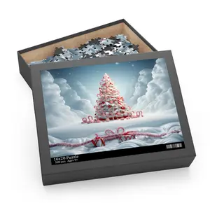 Candy Cane Christmas Tree Puzzle (120, 252, 500-Piece) Family Fun, Christmas Games