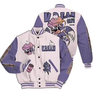 Sunrise Bear Varsity Jacket Unisex, Sneaker Match Streetwear, Graphic Bomber Coat, Fashion Gift Idea