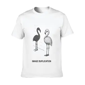Casual Style Men's T-Shirt Flamingo Art Design Summer Wear Gift For Bird Lovers