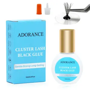 ADORANCE Black 2-3s Fast Drying,Long Lasting Strong Hold,Waterproof,Makeup,DIY Individual lash Extension-glue（10ML）