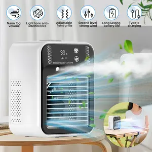 【SummerVibes】 Mini Air Cooler Fan Portable Air Conditioner Cooling Fan With 2 Speed Cool Mist & Speeds for Room Office Camping Car