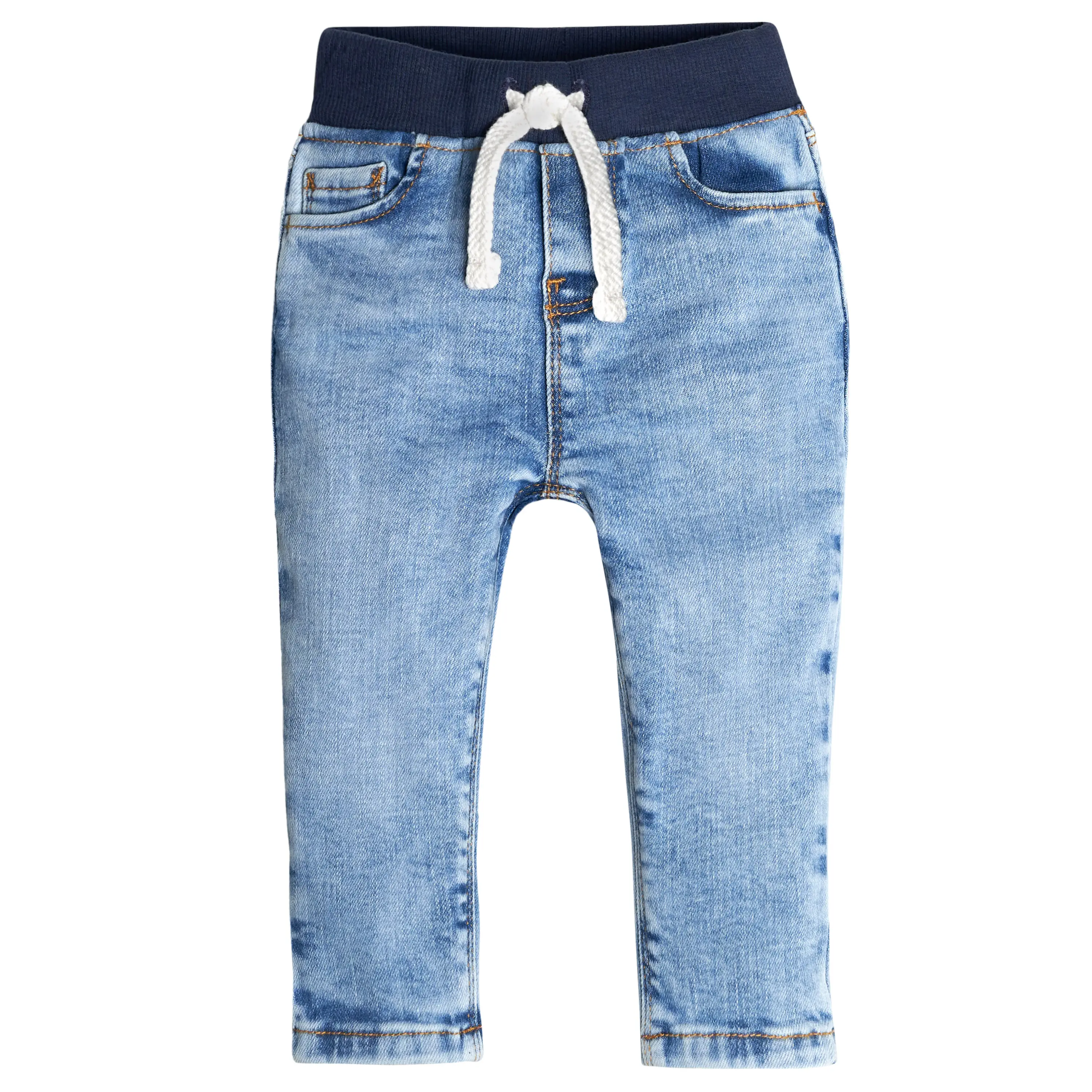 Gerber Baby Boys' and Girls' Denim Stretchy Rib Waist Skinny Jeans