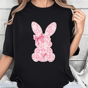 Pink Rabbit short sleeve Graphic T shirt