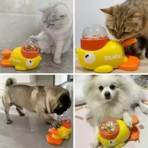 Interactive Puzzle Distribution Toy, Duck Shape Concentrated Toy for Cats and Dogs, Plastic Material, Suitable for All Breeds and Sizes