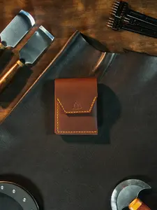 Leather Wallet For Men Magnetic Flap Closure Handmade Pull Up Leather Card Holder Best Valentines Gift For Him