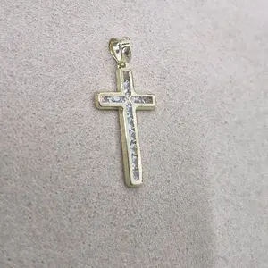 10K Real Gold Cruz Cubic Zirconia Jewelry