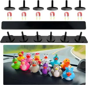 Duck Holder for  ,Metal Rubber Ducks Holder for  Dash, Duck Plugs for Dash Decorations,Adjustable Duck Mount for  Dashboard,2 Pack(Black)