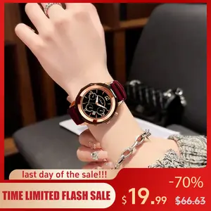Silicone Band Unisex Watch Waterproof 30M Luminous Analog Chronograph Date Display Quartz Wristwatch Durable Stainless Steel Case Mineral Glass Sport Casual Fashion Watch for Men Women
