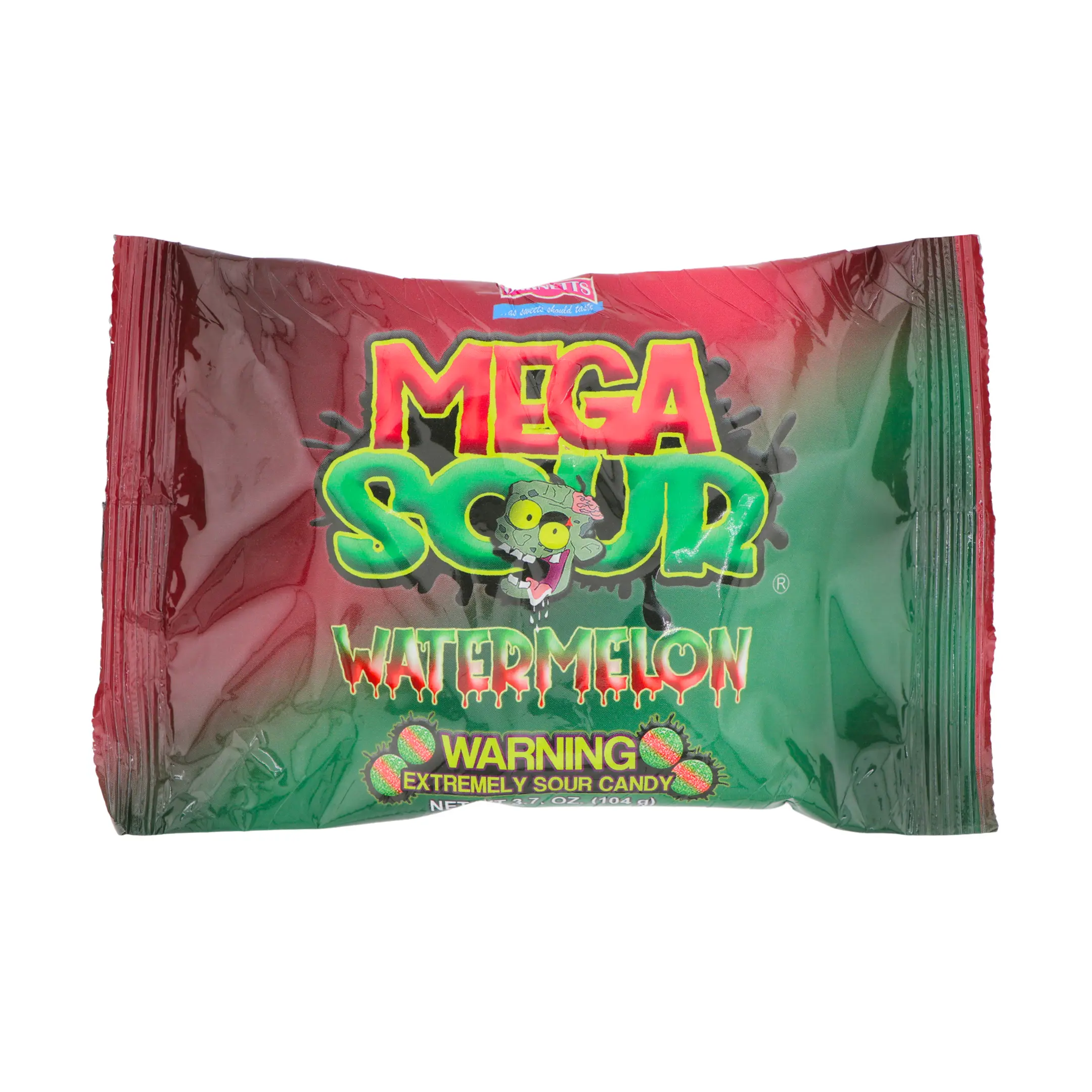 Mega Sour Watermelon Hard Candies - Sour UK Sweets - Novelty Candy for Challenges