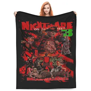 Horror Movie Freddy Krueger Super Soft Flannel Blanket, Soft and Comfortable, Suitable for All Seasons, Suitable for Sofa Bed, Office, Travel