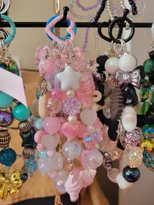 $10.00 Online ONLY Premade Beaded Dangle Charm, Key Chain, Purse Charm (Non Themed)