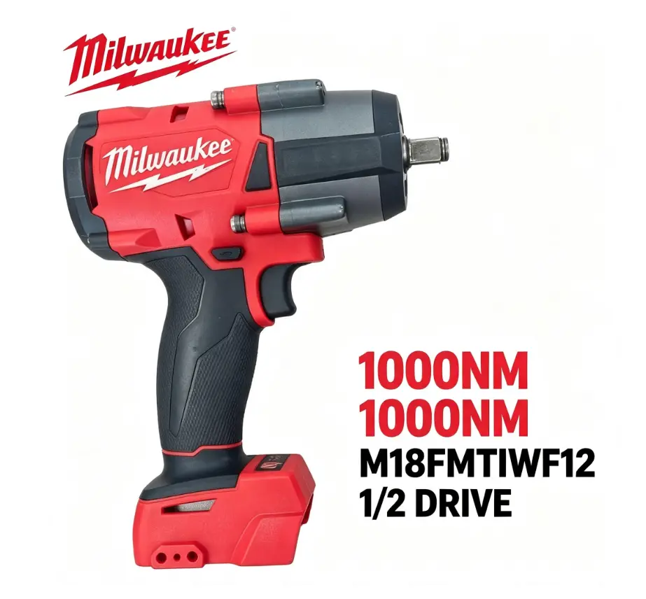 Milwaukee M18FMTIWF12 18V High Torque Wrench - 1000NM Torque Heavy-Duty Industrial Tool with Adjustable Modes, Ergo Grip for Automotive Repair, Construction Fastening, Rusted Bolts, Motorcycle/Snow Equipment Socket Accessory hydra-krimp ceiling   Blades