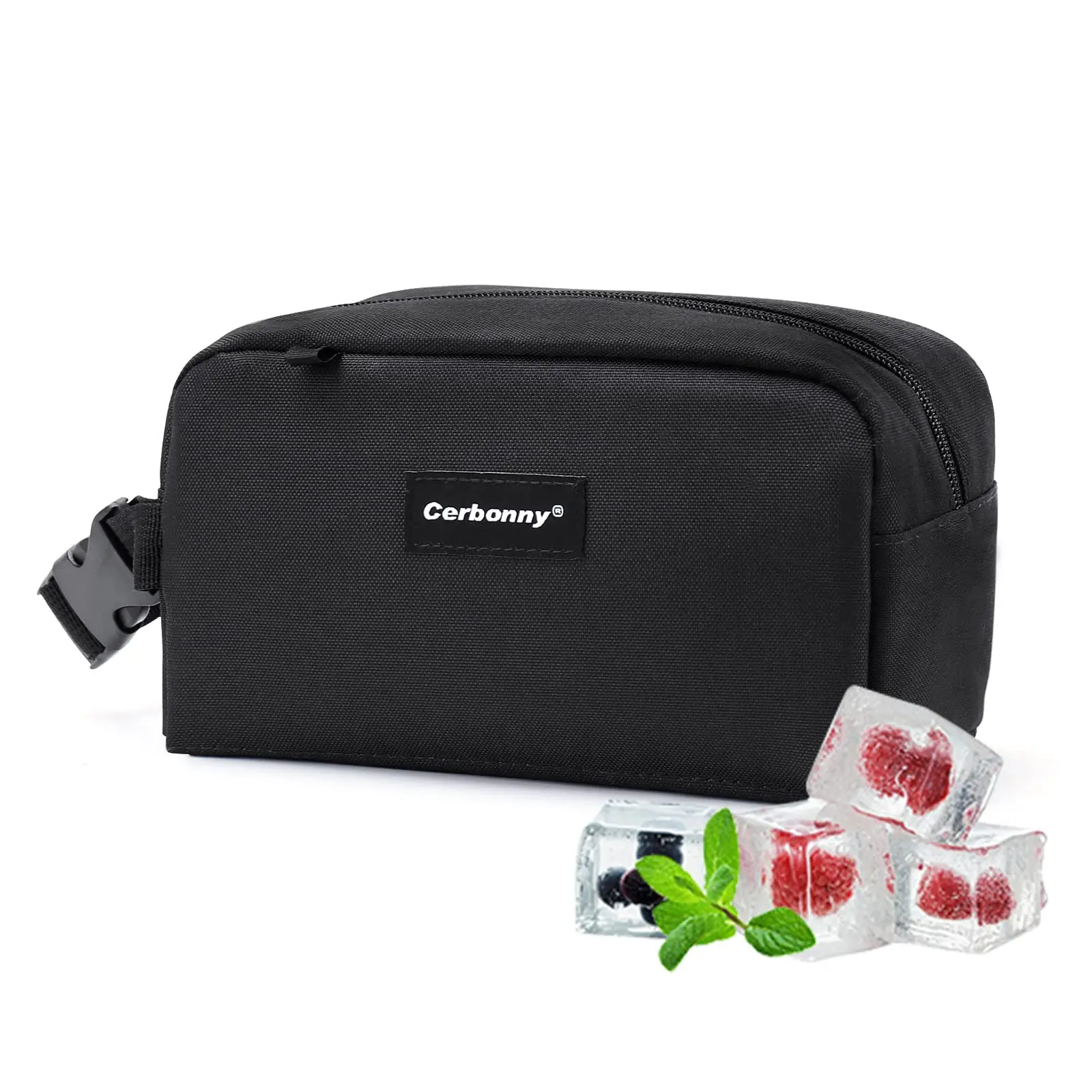 CERBONNY Mini Cooler Bag, On the Go Mini Cooler, Freezable Small Snack Bag, Mini Lunch Bag for Travel/Work/School, Insulated Bag for Woman Girl Men, Cooler Lunch Box with Attachable Ice Packs, summervibes Waterproof Bag
