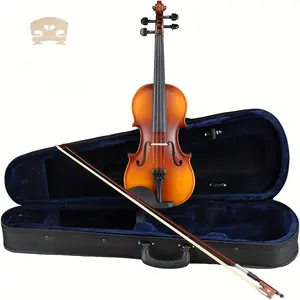 Glarry Acoustic Violin Kit, Basswood Body, Solidwood Fitted, Starter Violins Kit with Hard Case, Bow, Stringed Musical Instruments, for Beginner Student, Gift for Muisc Lover