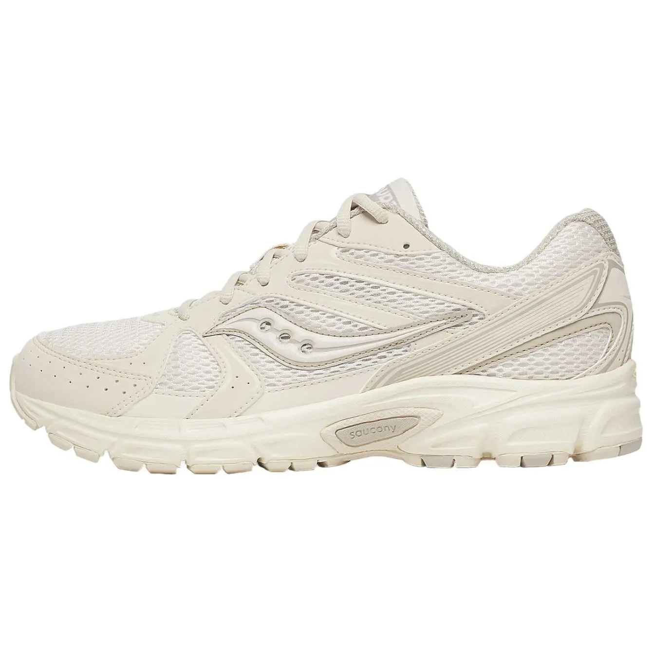 Saucony Grid Ride Millennium 'Matte-Cream' Workout Sneakers, Road Running Shoes, Athletic Breathable Casual Footwear, Athletic Running Shoes, Runner Shoe