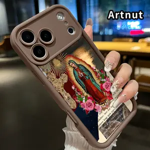 Compatible for iPhone 17 Pro Max Air Promax Case Virgin Mary Verses Pattern Soft Non Slip Rugged Durable Smartphone Cover for Girl
