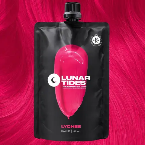 Lunar Tides Hot Pink Hair Color Semi-permanent Hair Dye - Lychee