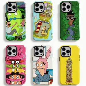 Bob's Burgers Phone Case Shockproof Cover with Belcher Family Louise Belcher & Kuchi Kopi Designs Compatible for iPhone 17 16 15 14 13 12 11 and for Samsung Galaxy S21-S25 Perfect Gift for Friend and Family
