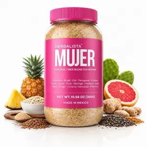 Herbalista MUJER Daily Fiber 10.58oz (300g) for Women – Premium Natural Blend with Nopal, Maca, Chia, Monk Fruit, Flax & More | Easy Mix Powder for Any Drink